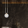 Aarhus hanging lamp white with transparent glass E14 15 cm diameter