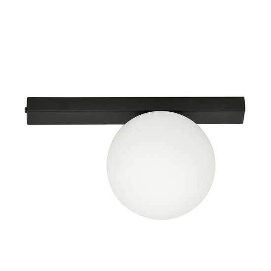 Aalborg ceiling lamp black with white bulb E14