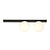Aalborg medium ceiling lamp black with 2 white bulbs E14