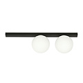 Aalborg medium ceiling lamp black with 2 white bulbs E14