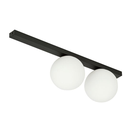 Emibig Emibig Aalborg lámpara de techo mediana negra con 2 bombillas blancas E14 - Ideal para interiores modernos