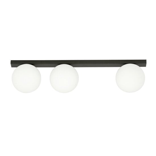 Emibig Emibig Lámpara de techo larga Aalborg negra con 3 bombillas blancas E14 - Iluminación perfecta para cualquier espacio