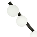 Aalborg long ceiling lamp black with 3 white bulbs E14