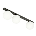 Aalborg long ceiling lamp black with 3 white bulbs E14