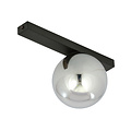 Aalborg beautiful black ceiling lamp with smoked bulb E14