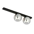 Emibig Emibig Aalborg hermosa lámpara de techo negra mediana con 2 bombillas ahumadas E14 - Ideal para crear un ambiente cálido en tu hogar