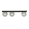 Emibig Emibig Aalborg schöne lange schwarze Deckenleuchte mit 3 Rauchlampen E14 - Ideal für moderne Innenräume