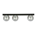 Emibig Emibig Aalborg belle longue lampe de plafond noire avec 3 ampoules fumées E14 - Idéale pour les intérieurs modernes