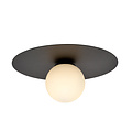 Emibig Emibig Esbjerg ceiling lamp black with white opal glass bulb E14 - Create a cozy atmosphere in your home