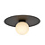 Esbjerg ceiling lamp black with white opal glass bulb E14