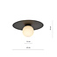 Esbjerg ceiling lamp black with white opal glass bulb E14