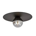 Emibig Emibig Esbjerg black ceiling lamp black with smoked glass bulb E14 - Ideal for modern interiors