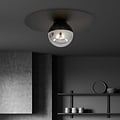 Emibig Emibig Esbjerg schwarze Deckenleuchte schwarz mit Rauchglaskolben E14 - Ideal für modernes Wohnen