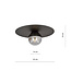 Esbjerg black ceiling lamp black with smoked glass bulb E14