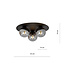 Emibig Emibig Esbjerg black triple ceiling lamp with 3 smoked bulbs E14 - Stylish lighting for any interior