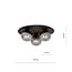 Emibig Emibig Lampe de plafond triple noire Esbjerg avec 3 ampoules fumées E14 - Éclairage élégant pour tous les intérieurs