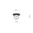 Randers black oval ceiling lamp with smoked glass ball E14