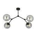Emibig Emibig Lámpara colgante Viborg con 4 ramas y bombillas ahumadas E14 - Ideal para interiores modernos