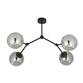 Viborg hanging lamp with 4 branches and fumed bulbs E14