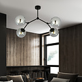 Viborg hanging lamp with 4 branches and fumed bulbs E14