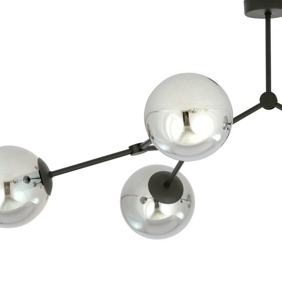 Viborg hanging lamp with 4 branches and fumed bulbs E14