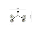 Emibig Emibig Viborg-Hängelampe mit 4 Zweigen und Rauchlampen E14 - Ideal für moderne Innenräume