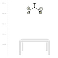 Viborg hanging lamp with 4 branches and fumed bulbs E14