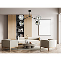 Emibig Emibig Lampe suspendue Viborg avec 4 branches et ampoules fumées E14 - Idéale pour les intérieurs modernes