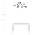 Lampe suspendue Viborg en forme de branche avec 6 ampoules fumées E14