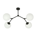 Viborg beautiful hanging lamp with 4 branches and white glass balls E14