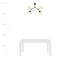 Viborg beautiful hanging lamp with 4 branches and white glass balls E14