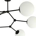 Viborg beautiful branch-shaped hanging lamp with 6 white opal bulbs E14