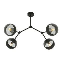 Emibig Viborg special hanging lamp with 4 branches and striped bulbs E14