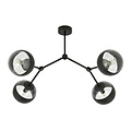 Emibig Emibig Lampe suspendue spéciale Viborg avec 4 branches et ampoules rayées E14 - Idéale pour créer une atmosphère chaleureuse dans vos espaces de vie