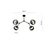 Emibig Emibig Viborg speciale hanglamp met 4 takken en gestreepte bollen E14 - Perfect voor sfeervolle verlichting in uw woonkamer