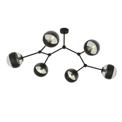 Viborg speciale takvormige hanglamp met 6 gestreepte bollen E14