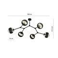 Viborg special branch-shaped hanging lamp with 6 striped bulbs E14