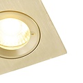 Square champagne/gold recessed spotlight square GU10