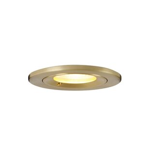 Round champagne/gold recessed spotlight GU10