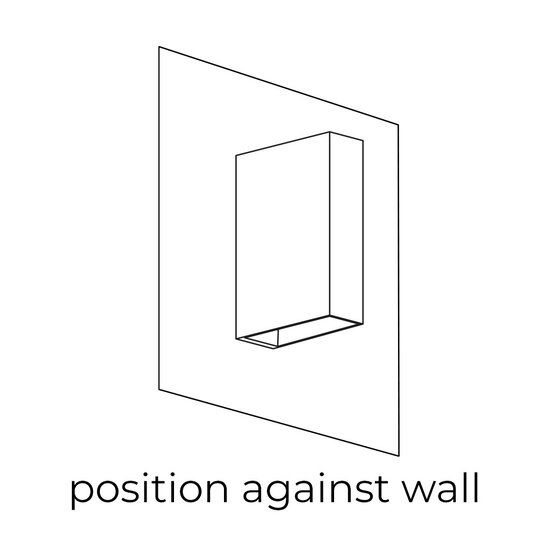 Aplique de pared súper plano negro luz arriba y abajo de 5,7 Watt