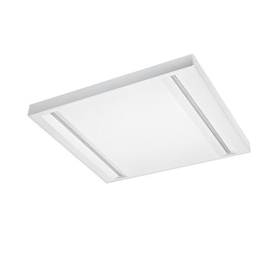 Panneau LED lignes design blanc 60x60 plafonnier suspendu carré 44W