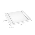 Sharplumi LED-Panel Designlinien weiß 60x60 quadratische abgehängte Deckenbeleuchtung 44W - Perfekte Beleuchtung für jeden Raum