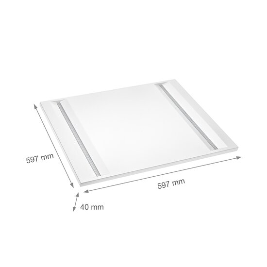 Panel LED design lineas blanco 60x60 cuadrado suspendido iluminación de techo 44W