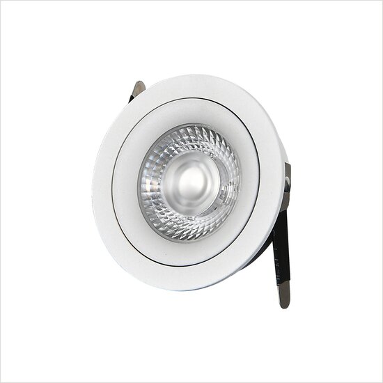 Recessed spotlight 10W round white, hole size 75 mm, outer size 83 mm, dimmable