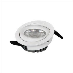 Spot encastrable 10W rond blanc, diamètre du trou 75 mm, dimension extérieure 83 mm, dimmable