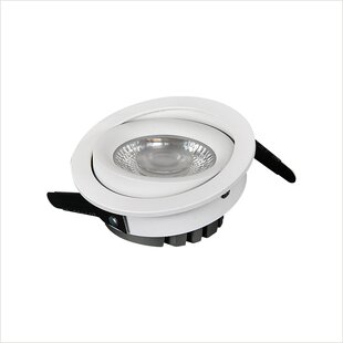 Recessed spotlight 10W round white, hole size 75 mm, outer size 83 mm, dimmable