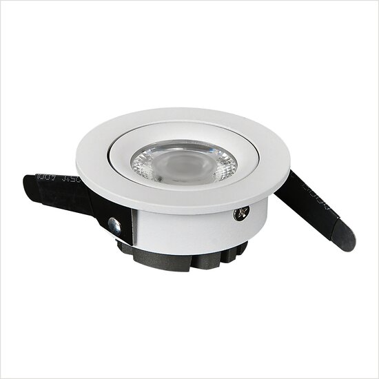 Recessed spotlight 10W round white, hole size 75 mm, outer size 83 mm, dimmable