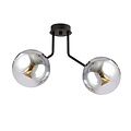 Emibig Emibig Lámpara de techo Kolding con 2 bombillas ahumadas para lámpara E14 - Solución de iluminación ideal para interiores modernos