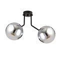 Emibig Emibig Lampe de plafond Kolding avec 2 ampoules fumées pour lampe E14 - Solution d'éclairage idéale pour les intérieurs modernes