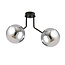 Kolding ceiling lamp with 2 smoked bulbs for E14 lamp
